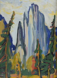 Werkverzeichnis Nr. 273, um 1966, Plankenstein, Öl auf Karton, 47,6 x 34,8 cm
