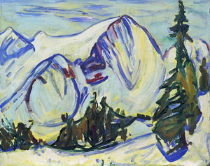 Werkverzeichnis Nr. 274, um 1966, Schildenstein, Öl auf Karton, 56,5 x 70,5 cm