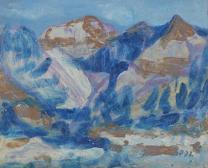 Werkverzeichnis Nr. 1022, 1977, Gleirsch Ferner, Stubaier Alpen,  Öl auf Karton, 37,0 x 45,0 cm
						bez. u.r.:  K. Sommer 77, auf der Rückseite bez: Gleirsch Ferner