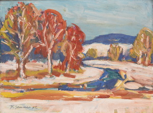 Werkverzeichnis Nr. 1133, 1979, Kirchseegraben, Acryl auf Karton 38,2 x 49,0 cm